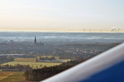 Blick aus einer Windkraftanlage in Rhede © Stadt Rhede