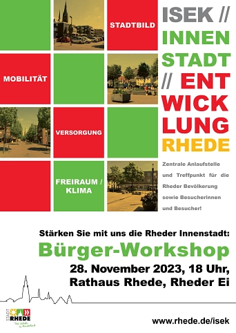 ISEK - Plakat Bürgerwerkstatt 28.11.2023 © Stadt Rhede