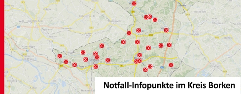 Notfall-Infopunkte im Kreis Borken © Stadt Rhede