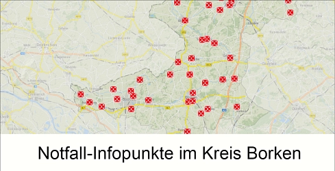 Notfall-Infopunkte im Kreis Borken Krise © Stadt Rhede