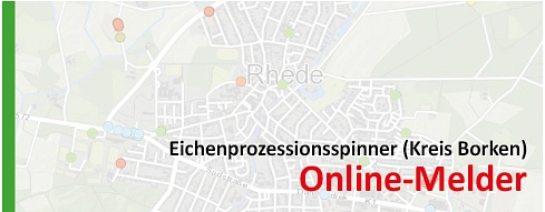 Online-Meldung von neuen Fundorten Eichenprozessionsspinner © Stadt Rhede