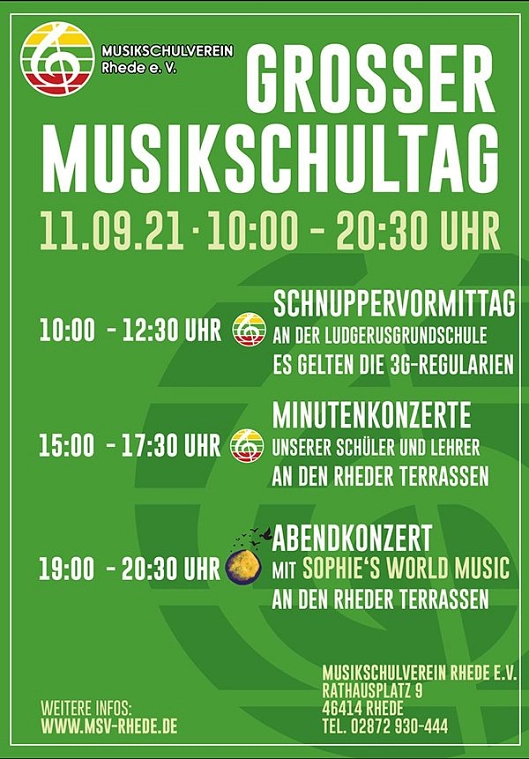 Plakat Musikschulverein 11092021 © Stadt Rhede