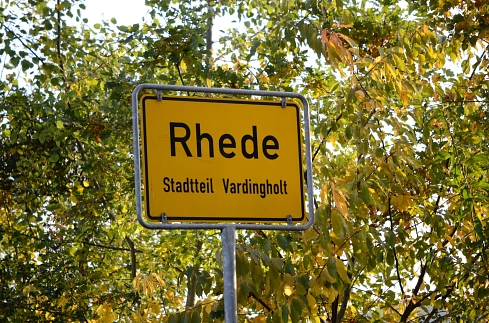 Rhede Vardingholt Schild Stadtgrenze © Stadt Rhede