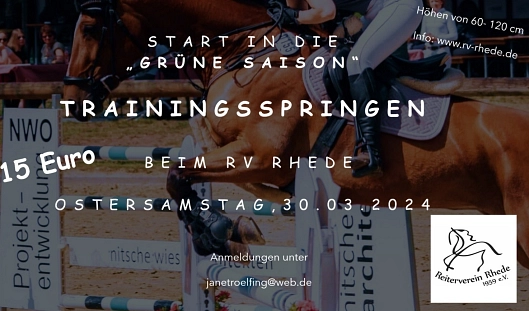 Trainingsspringen am Ostersamstag, 30. März 2024 © Stadt Rhede