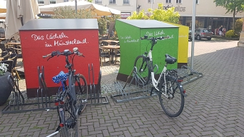 Zusätzliche Fahrradständer in der Rheder Innenstadt © Stadt Rhede